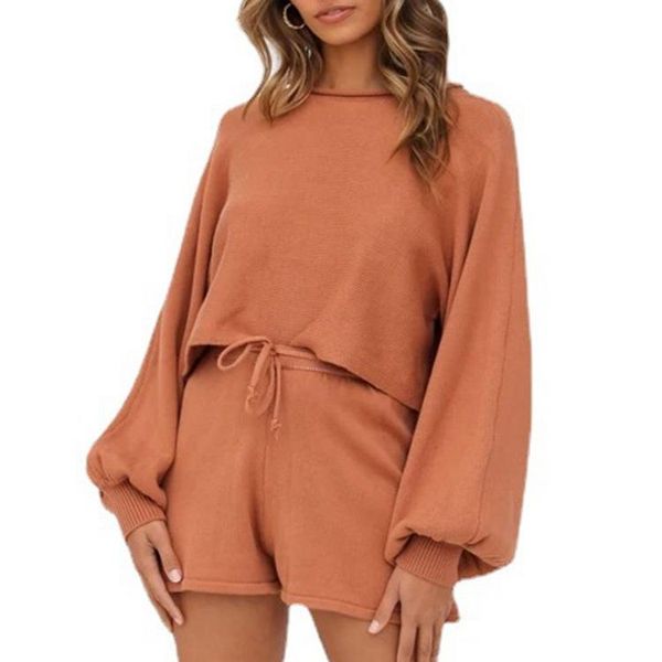 women's tracksuits fashion lantern sleeve short pants knitted set elegant age-reduction casual loose street wear female spring autumn 2, Gray
women's tracksuits fashion lantern sleeve short pants knitted set elegant age-reduction casual loose street wear female spring autumn 2, Gray