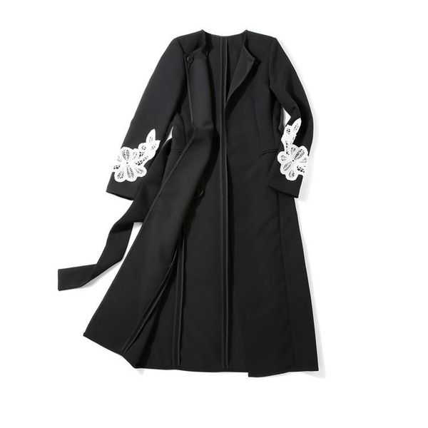women's trench coats 2021 women fashion lace patchwork coat long sleeve belt windbreaker plus size female autumn clothing, Tan;black
women's trench coats 2021 women fashion lace patchwork coat long sleeve belt windbreaker plus size female autumn clothing, Tan;black