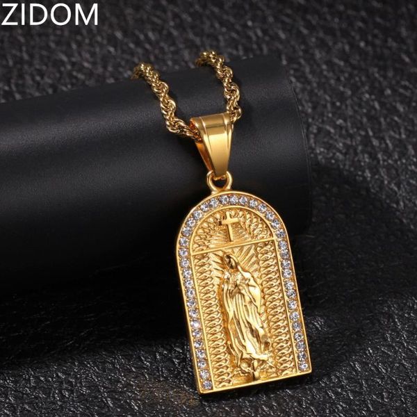 men hip hop iced out bling virgin mary pendant necklaces stainless steel women hiphop pendants necklace charm jewelry gifts, Silver
men hip hop iced out bling virgin mary pendant necklaces stainless steel women hiphop pendants necklace charm jewelry gifts, Silver