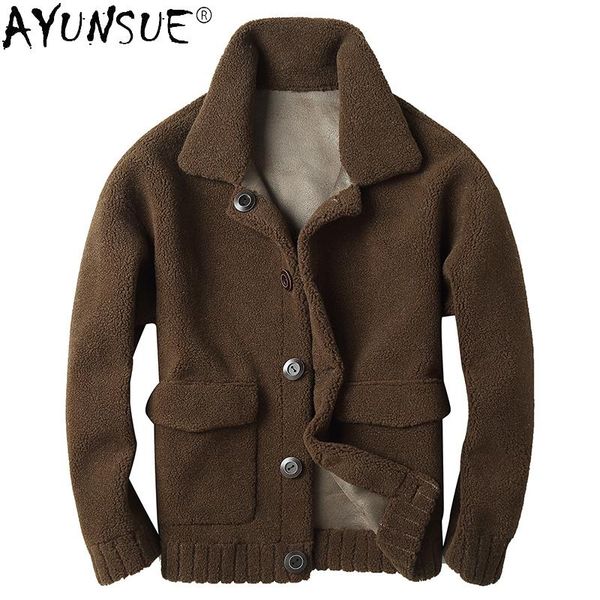 men's leather & faux ayunsue men jacket genuine fur jackets 2021 100% sheep shearling winter coat double-faced clothes ropa hombre lxr3, Black
men's leather & faux ayunsue men jacket genuine fur jackets 2021 100% sheep shearling winter coat double-faced clothes ropa hombre lxr3, Black