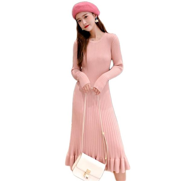 winter dress women black pink plus size 2021 autumn korean fashion slim knitted long sleeve sweater dresses feminina casual, Black;gray
winter dress women black pink plus size 2021 autumn korean fashion slim knitted long sleeve sweater dresses feminina casual, Black;gray