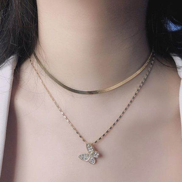 chains fashion luxury rhinestone crystal butterfly pendant necklace chain choker for women collar jewelry party, Silver
chains fashion luxury rhinestone crystal butterfly pendant necklace chain choker for women collar jewelry party, Silver