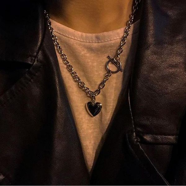 pendant necklaces alyxuy hip hop heart shape metal chain punk necklace personalized fashion gift, Silver
pendant necklaces alyxuy hip hop heart shape metal chain punk necklace personalized fashion gift, Silver