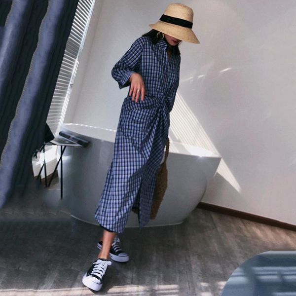 plaid pleated dress women loose fashion elegant collect waist irregular 2021 autumn long sleeve goddess fan casual dresses, Black;gray
plaid pleated dress women loose fashion elegant collect waist irregular 2021 autumn long sleeve goddess fan casual dresses, Black;gray