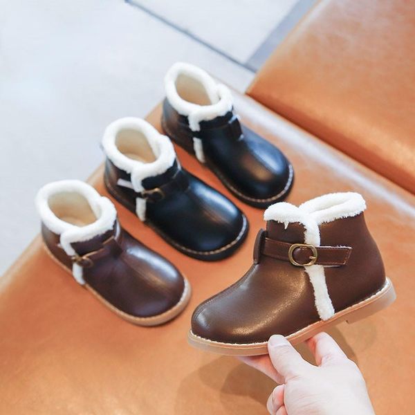 boots girls snow 2021 children soft thick cotton winter pu kids warm shoes boys short fashion solid hook & loop, Black;grey 
boots girls snow 2021 children soft thick cotton winter pu kids warm shoes boys short fashion solid hook & loop, Black;grey