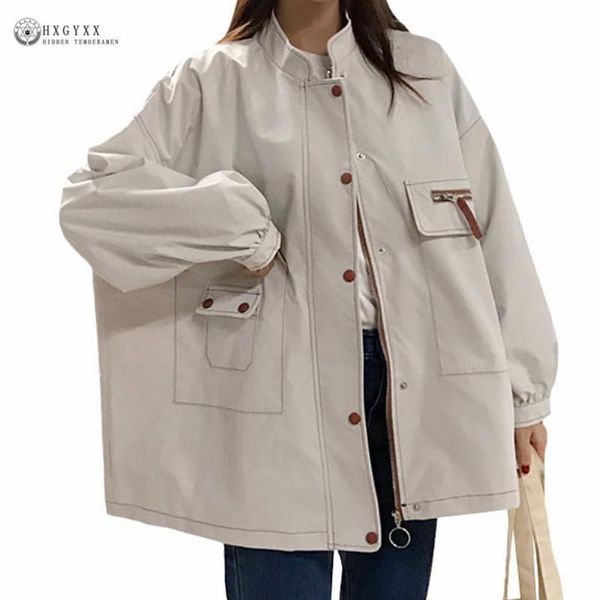 women's jackets harajuku loose jacket woman windbreaker autumn stand collar single breasted pockets coat streetwear korean clothes outw, Black;brown
women's jackets harajuku loose jacket woman windbreaker autumn stand collar single breasted pockets coat streetwear korean clothes outw, Black;brown