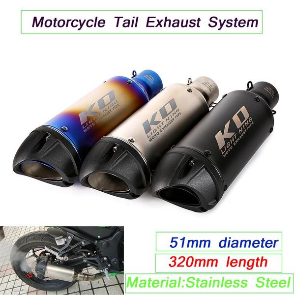 motorcycle exhaust system muffler stainless steel pipe 320mm length for 38-51mm tail vent silp on universal dirt bike
motorcycle exhaust system muffler stainless steel pipe 320mm length for 38-51mm tail vent silp on universal dirt bike