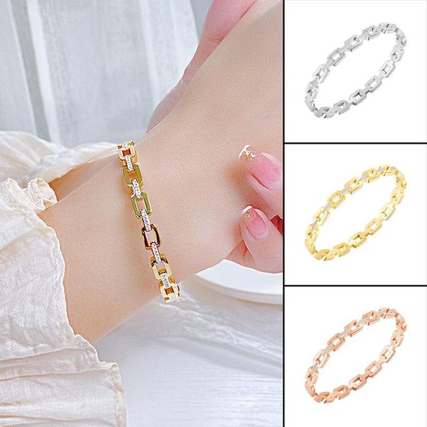 bangle ly gold color stainless steel bracelet simple zircon jewelry gift for women, Black
bangle ly gold color stainless steel bracelet simple zircon jewelry gift for women, Black