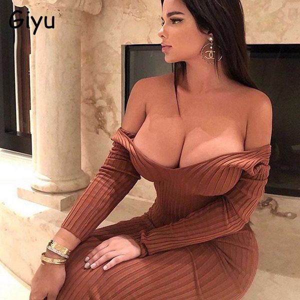 casual dresses giyu knitted dress women 2021 autumn winter club party bodycon long v neck off shoulder vestidos kintwear, Black;gray
casual dresses giyu knitted dress women 2021 autumn winter club party bodycon long v neck off shoulder vestidos kintwear, Black;gray