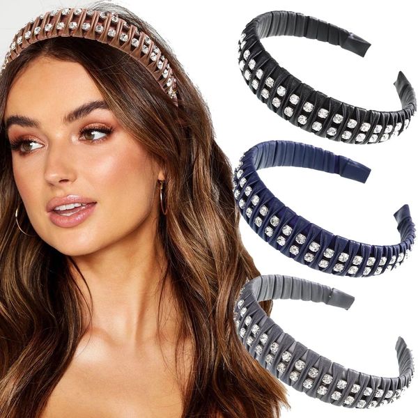 imitation pu hairbands women rhinestone hair hoop elastic bezel headbands girls female fashion wide hair accessories, Slivery;white
imitation pu hairbands women rhinestone hair hoop elastic bezel headbands girls female fashion wide hair accessories, Slivery;white