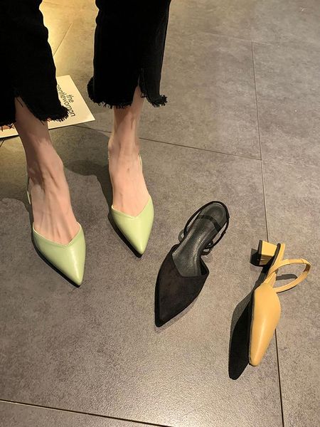 dress shoes thick heel sandals women summer 2021 net red fashion wild french retro pointed high trend, Black
dress shoes thick heel sandals women summer 2021 net red fashion wild french retro pointed high trend, Black