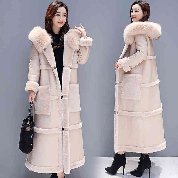 jacket autumn winter lamb women plus size loose korean big fur collar hooded long faux leather thick warm jacket coat female, Black;brown
jacket autumn winter lamb women plus size loose korean big fur collar hooded long faux leather thick warm jacket coat female, Black;brown