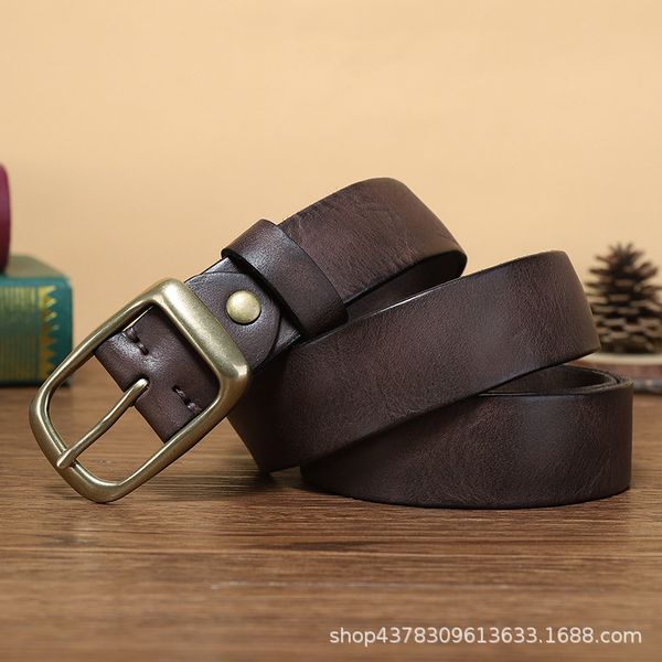 belt mens fashionable retro pure cowhide jeans belt male student korean style trendy leather pin buckle all-matching female universal no. 2, Black;brown
belt mens fashionable retro pure cowhide jeans belt male student korean style trendy leather pin buckle all-matching female universal no. 2, Black;brown