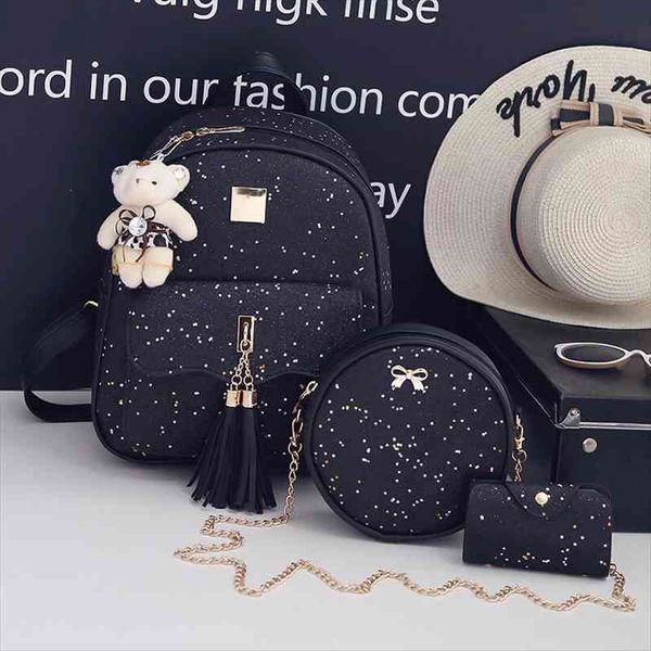 women pu leather backpacks fashion 3 pieces set school bags for teenager girls casual female travel lapbackpack
women pu leather backpacks fashion 3 pieces set school bags for teenager girls casual female travel lapbackpack