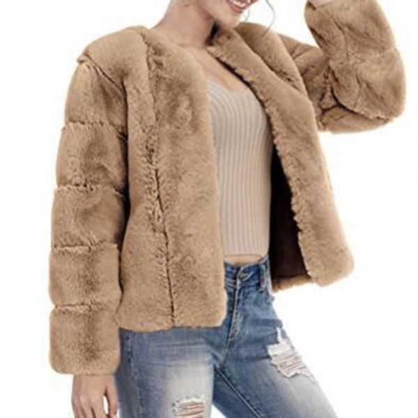 running jackets winter coat faux fur fuzzy solid color all match women jacket for outdoor, Black;red 
running jackets winter coat faux fur fuzzy solid color all match women jacket for outdoor, Black;red