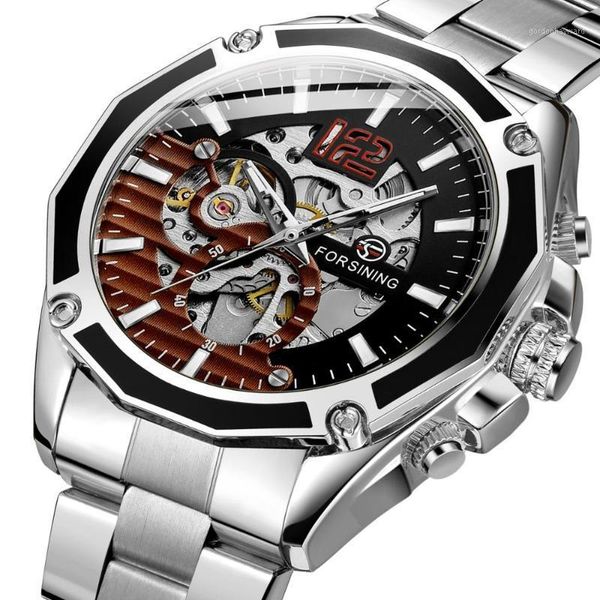 wristwatches forsining automatic mechanical watch mens 2021 luxury famous brand waterproof skeleton for men, Slivery;brown
wristwatches forsining automatic mechanical watch mens 2021 luxury famous brand waterproof skeleton for men, Slivery;brown