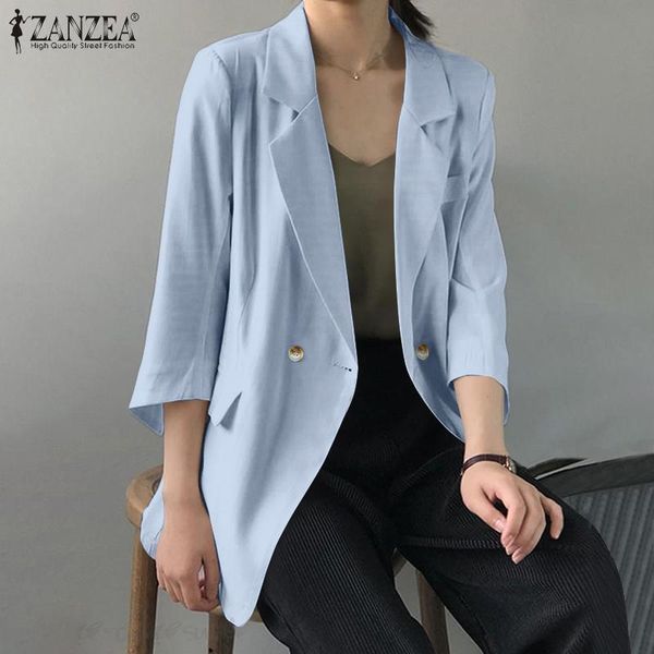 women's suits & blazers zanzea elegant solid coats women blazer with shoulder pad long sleeve femme double breasted jackets female over, White;black
women's suits & blazers zanzea elegant solid coats women blazer with shoulder pad long sleeve femme double breasted jackets female over, White;black