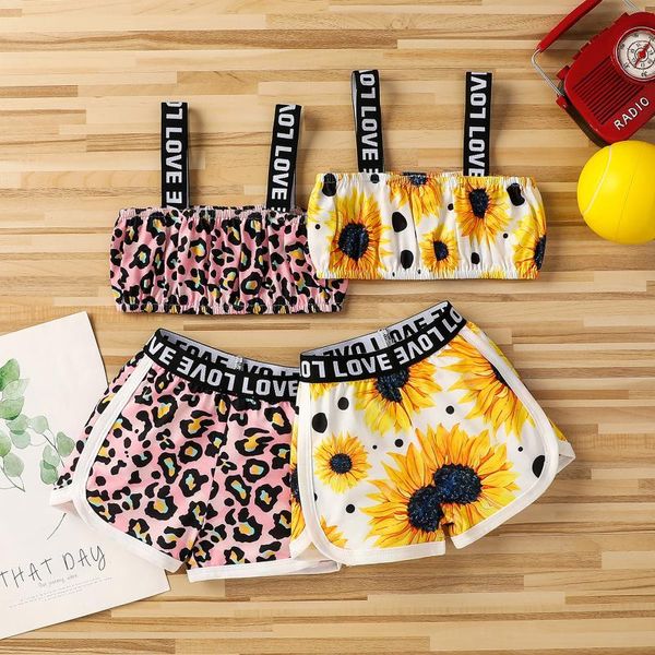 clothing sets opperiaya 2pcs infant summer cotton outfits baby girls sleeveless sunflower leopard letter print boat neck camisole shorts, White
clothing sets opperiaya 2pcs infant summer cotton outfits baby girls sleeveless sunflower leopard letter print boat neck camisole shorts, White
