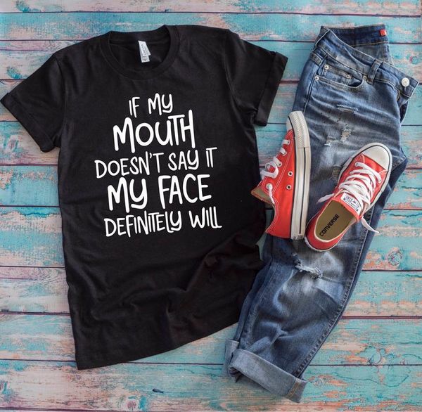 women's t-shirt if my mouth doesn't say it face definitely will 100% cotton crewneck short sleeve cute fashion tees for women ladi, White
women's t-shirt if my mouth doesn't say it face definitely will 100% cotton crewneck short sleeve cute fashion tees for women ladi, White