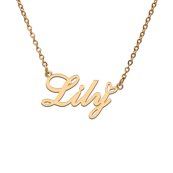 charms god with love heart personalized character necklace name lily for friend jewelry gift, Bronze;silver
charms god with love heart personalized character necklace name lily for friend jewelry gift, Bronze;silver