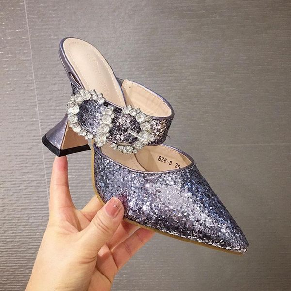 dress shoes crytal women wedding pumps sandals eleagant pointed toe rhinestone buckle high heels spike heeled fashion mules, Black
dress shoes crytal women wedding pumps sandals eleagant pointed toe rhinestone buckle high heels spike heeled fashion mules, Black