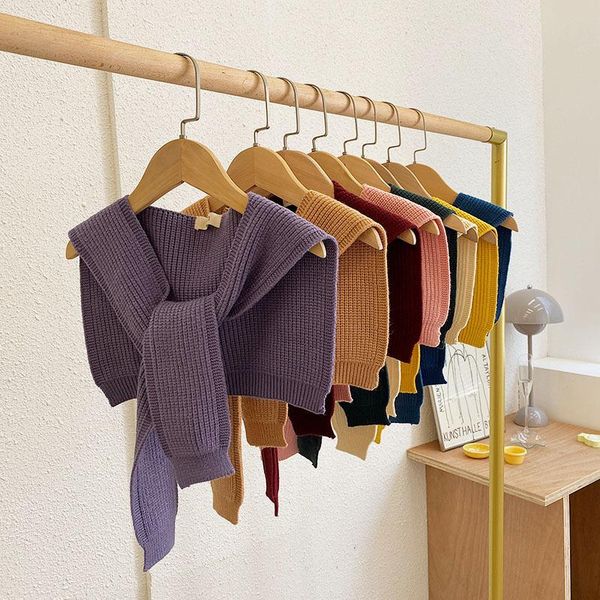 scarves children's knitted shawl autumn and winter pure color wool girl false collar baby thickened decoration, Blue;gray
scarves children's knitted shawl autumn and winter pure color wool girl false collar baby thickened decoration, Blue;gray