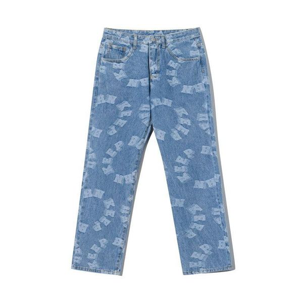 men's jeans kiovno men printed hip hop jogger loose straight baggy denim trousers streetwear, Blue
men's jeans kiovno men printed hip hop jogger loose straight baggy denim trousers streetwear, Blue
