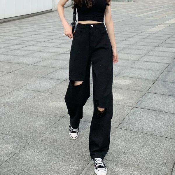 women's jeans women wide leg hip-hop mopping vintage summer high street holes black chic oversized s-5xl oversize harajuku casual pants, Blue
women's jeans women wide leg hip-hop mopping vintage summer high street holes black chic oversized s-5xl oversize harajuku casual pants, Blue