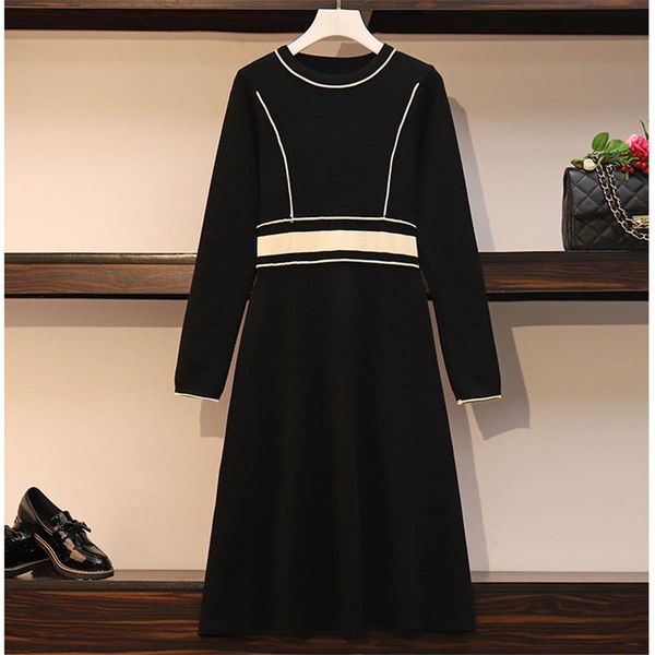casual dresses o-neck women winter warm sweater dress loose long sleeve knitted ladies elegant party vestidos 2021, Black;gray
casual dresses o-neck women winter warm sweater dress loose long sleeve knitted ladies elegant party vestidos 2021, Black;gray