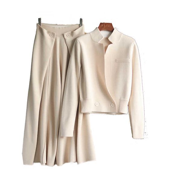 spring knitted + wide leg pants two piece set sweater cardigan coat with legs 210531, White
spring knitted + wide leg pants two piece set sweater cardigan coat with legs 210531, White
