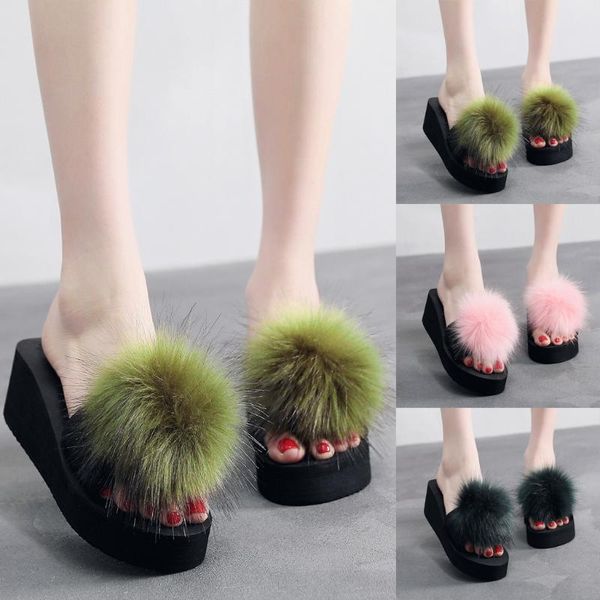 slippers fleece ball women's high heel wedge with 5.5 cm slippery wearing a word slipper stretch fabric o24, Black
slippers fleece ball women's high heel wedge with 5.5 cm slippery wearing a word slipper stretch fabric o24, Black