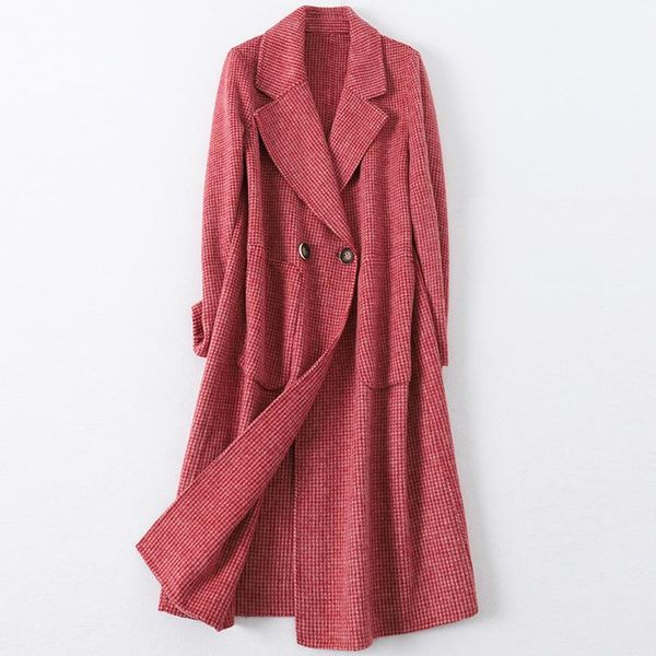 women's wool & blends coat women classic double-faced woolen female plaid winter womens, Black
women's wool & blends coat women classic double-faced woolen female plaid winter womens, Black