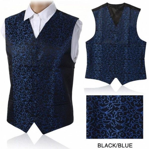 men's vests classic royal blue floral fashion waistcoat vest party wedding slim suit for tuxedo, Black;white
men's vests classic royal blue floral fashion waistcoat vest party wedding slim suit for tuxedo, Black;white