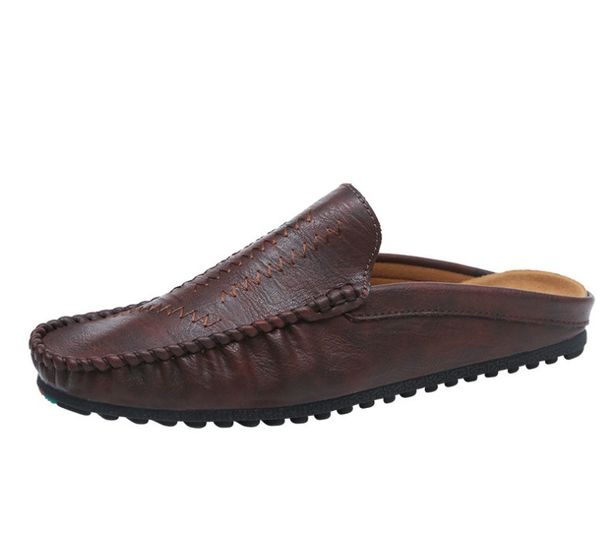 men slippers genuine leather sandals loafers moccasins outdoor non-slip mens casual shoes summer spring fashion, Black
men slippers genuine leather sandals loafers moccasins outdoor non-slip mens casual shoes summer spring fashion, Black