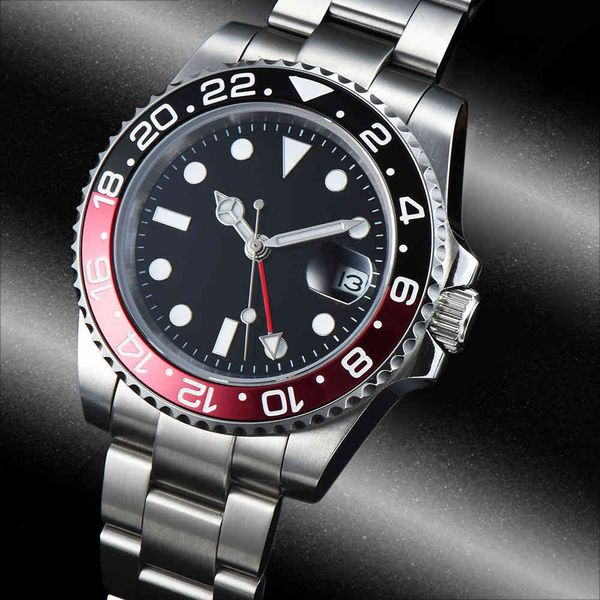 movement gmt40mm gentlemen watch automatic black and red bezel sapphire crystal dial stainless steel bracelet z-4, Slivery;brown
movement gmt40mm gentlemen watch automatic black and red bezel sapphire crystal dial stainless steel bracelet z-4, Slivery;brown