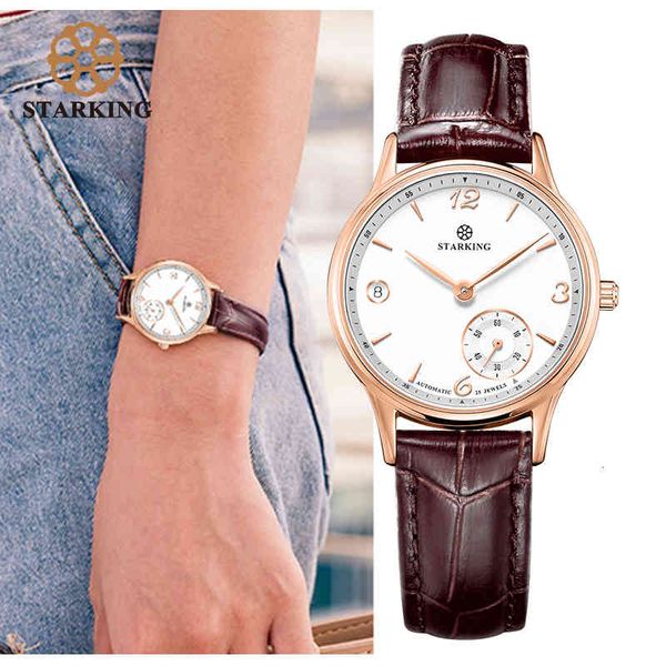 starking automatic self winding women watches stainless steel sapphire crystal watch waterproof 5atm car date two dials clock, Slivery;brown
starking automatic self winding women watches stainless steel sapphire crystal watch waterproof 5atm car date two dials clock, Slivery;brown
