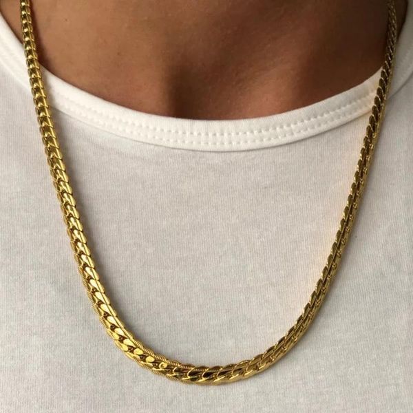 chokers vintage punk stainless steel necklace for men women curb cuban link chain gold color collar hombres figaro jewelry, Golden;silver
chokers vintage punk stainless steel necklace for men women curb cuban link chain gold color collar hombres figaro jewelry, Golden;silver
