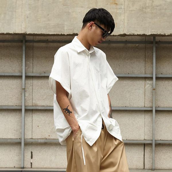 male streetwear hip hop shirt men vintage fashion short sleeve white casual shirts men's, White;black
male streetwear hip hop shirt men vintage fashion short sleeve white casual shirts men's, White;black