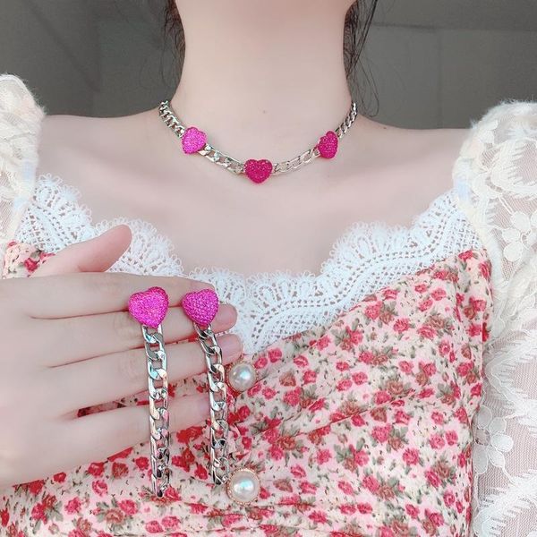 chokers lovoacc summer pink color candy love heart choker necklaces for women chunky link chain pendant necklace beach party jewelry, Golden;silver
chokers lovoacc summer pink color candy love heart choker necklaces for women chunky link chain pendant necklace beach party jewelry, Golden;silver