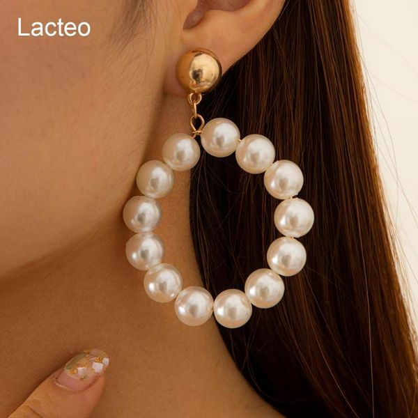 hoop & huggie lacteo bohemian circle imitation pearl earrings for women 2021 fashion trendy hollow out charm jewelry accessories, Golden;silver
hoop & huggie lacteo bohemian circle imitation pearl earrings for women 2021 fashion trendy hollow out charm jewelry accessories, Golden;silver