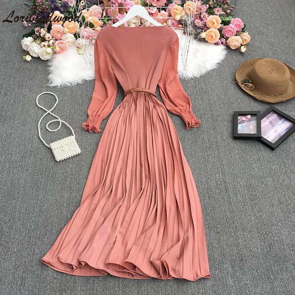 casual dresses pleated waist was thin and temperament women's autumn french long-sleeved round neck dress long, Black;gray
casual dresses pleated waist was thin and temperament women's autumn french long-sleeved round neck dress long, Black;gray