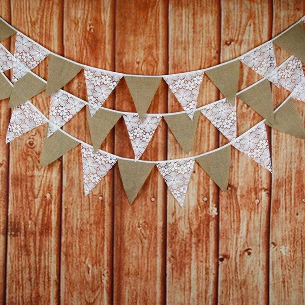 party decoration 12 triangle flags burlap floral lace banner diy bunting garland rustic for wedding background birthday home
party decoration 12 triangle flags burlap floral lace banner diy bunting garland rustic for wedding background birthday home
