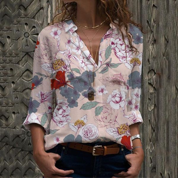 women's blouses & shirts floral printing long-sleeved female shirt 2021 spring fashion ladies casual loose v neck blouse plus size s-5, White
women's blouses & shirts floral printing long-sleeved female shirt 2021 spring fashion ladies casual loose v neck blouse plus size s-5, White