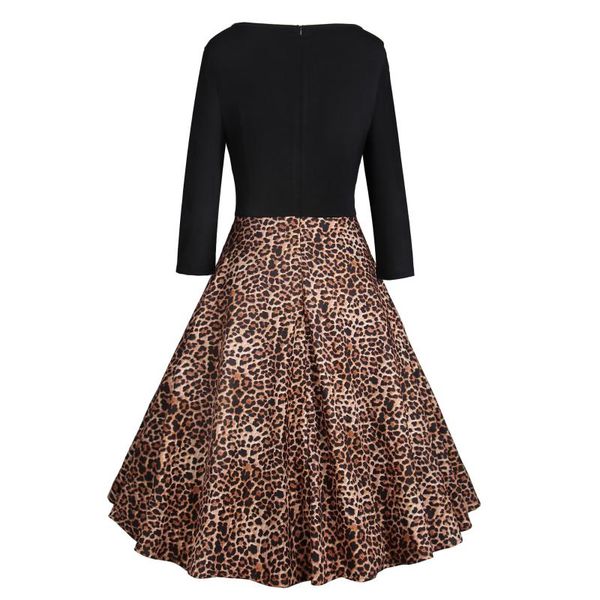 casual dresses 2021 autumn european & american women knitted dress 3/4 sleeve round neck zipper leopard printed large hem calf vestidoes, Black;gray
casual dresses 2021 autumn european & american women knitted dress 3/4 sleeve round neck zipper leopard printed large hem calf vestidoes, Black;gray