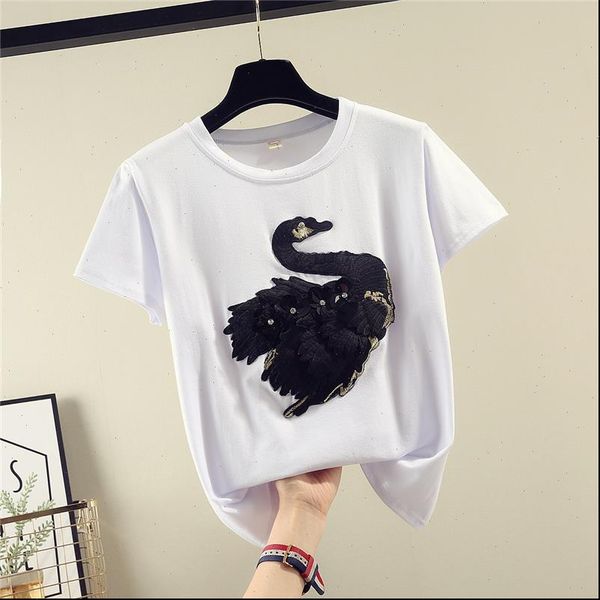 white t women shirt clothes summer short sleeve embroidery vintage tshirt female casual black korea tee
white t women shirt clothes summer short sleeve embroidery vintage tshirt female casual black korea tee