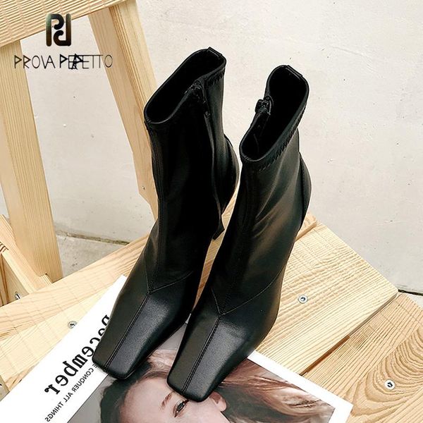 boots 2021 autumn winter black high heel stretch women's square toe side zipper genuine leather temperament simple
boots 2021 autumn winter black high heel stretch women's square toe side zipper genuine leather temperament simple