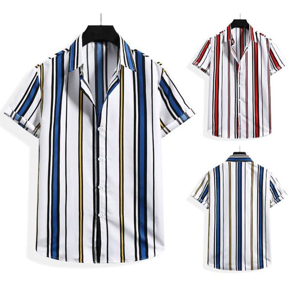 men's casual shirts summer striped shirt comfort work business short sleeve lapel blouse men clothing camisa masculina 2021, White;black
men's casual shirts summer striped shirt comfort work business short sleeve lapel blouse men clothing camisa masculina 2021, White;black