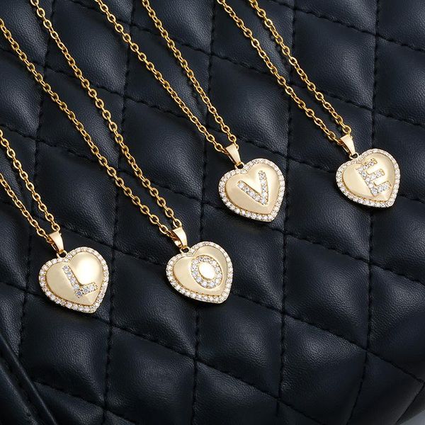 pendant necklaces 2021 gold chain initials heart letter necklace pendants jewelry cubic zirconia 26 alphabet for women couple gift, Silver
pendant necklaces 2021 gold chain initials heart letter necklace pendants jewelry cubic zirconia 26 alphabet for women couple gift, Silver