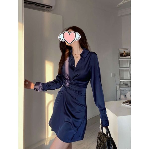 starry blue luster slim fit waist hip wrap long sleeve shirt skirt dress women's, Black;gray
starry blue luster slim fit waist hip wrap long sleeve shirt skirt dress women's, Black;gray