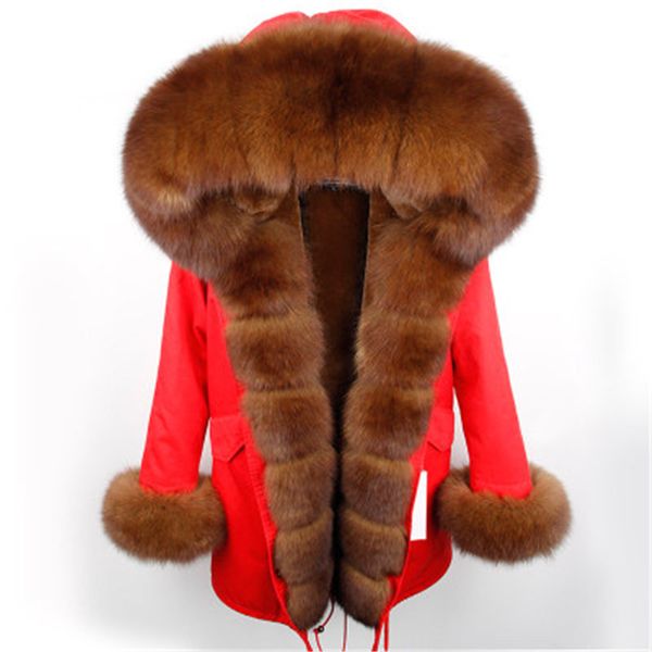 beauitful lavish red brown fox fur trim closing cuff ladies snow parkas mukla furs red brown rabbit fur lining red canvas long jackets, Black
beauitful lavish red brown fox fur trim closing cuff ladies snow parkas mukla furs red brown rabbit fur lining red canvas long jackets, Black